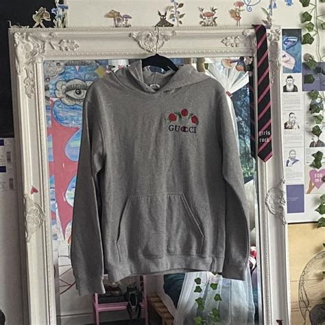 grey gucci crewneck|Gucci oversized hoodie.